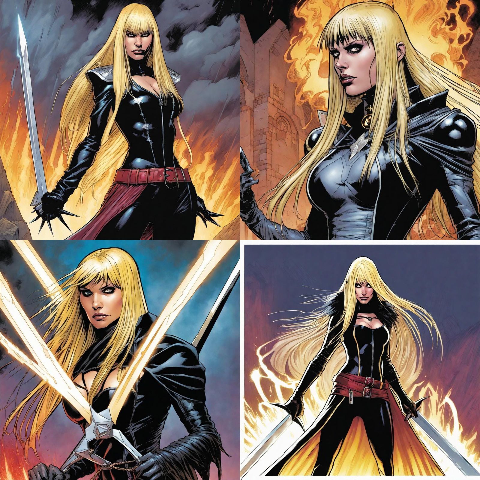 Illyana Rasputin as Magik in Comic Book Art