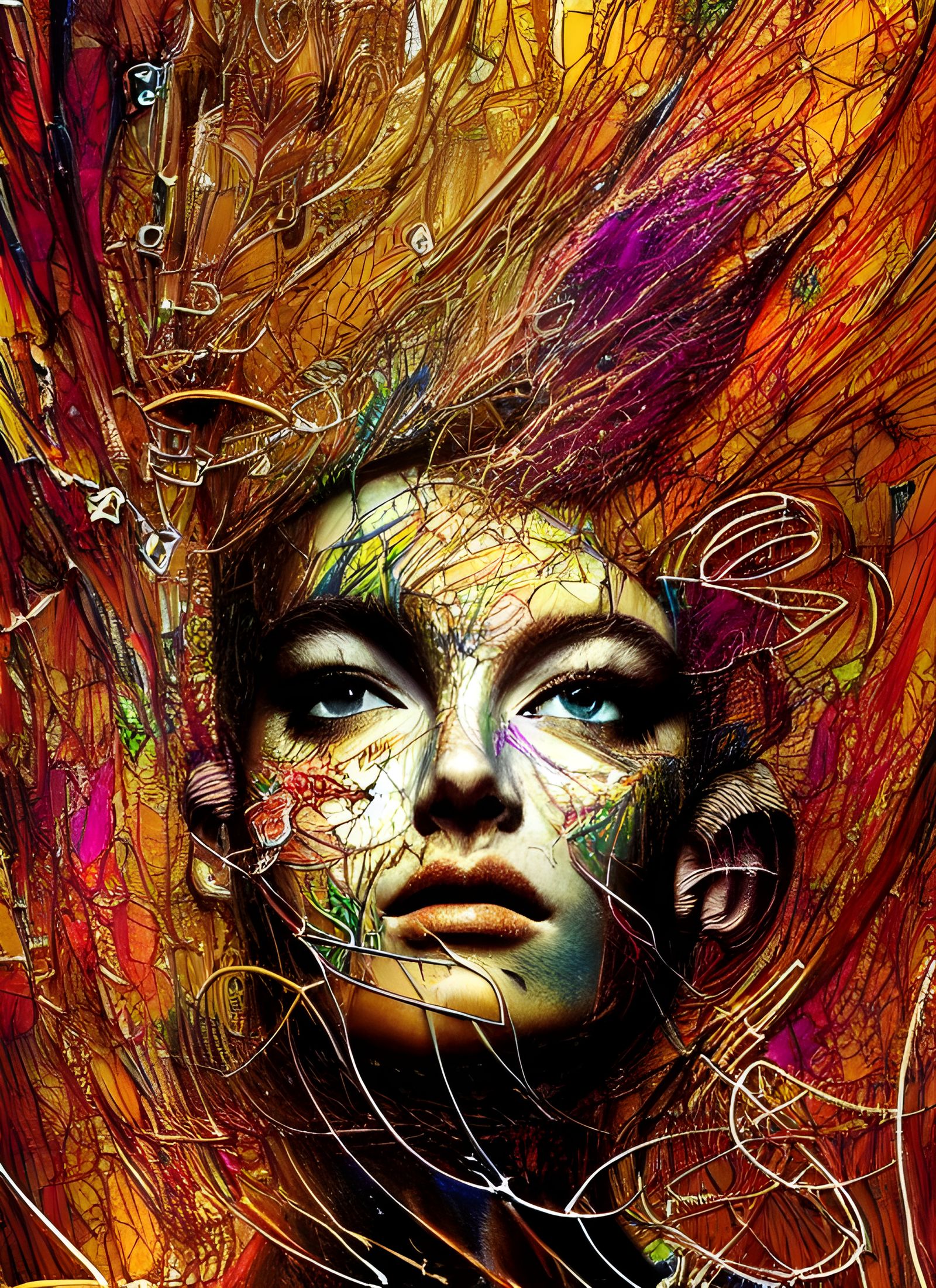 Glowing Figures in a Hypermaximalist Masterpiece