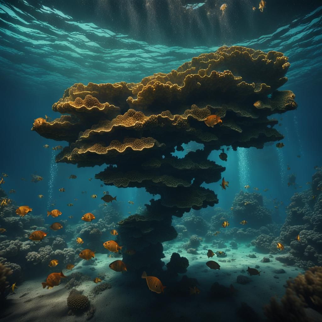 Underwater Question Mark in 8k Resolution