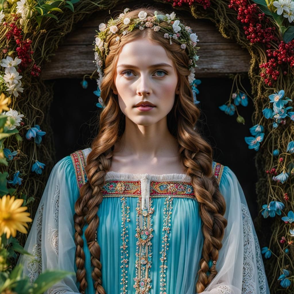 Mary Magdalene in Ethereal Cottagecore Style