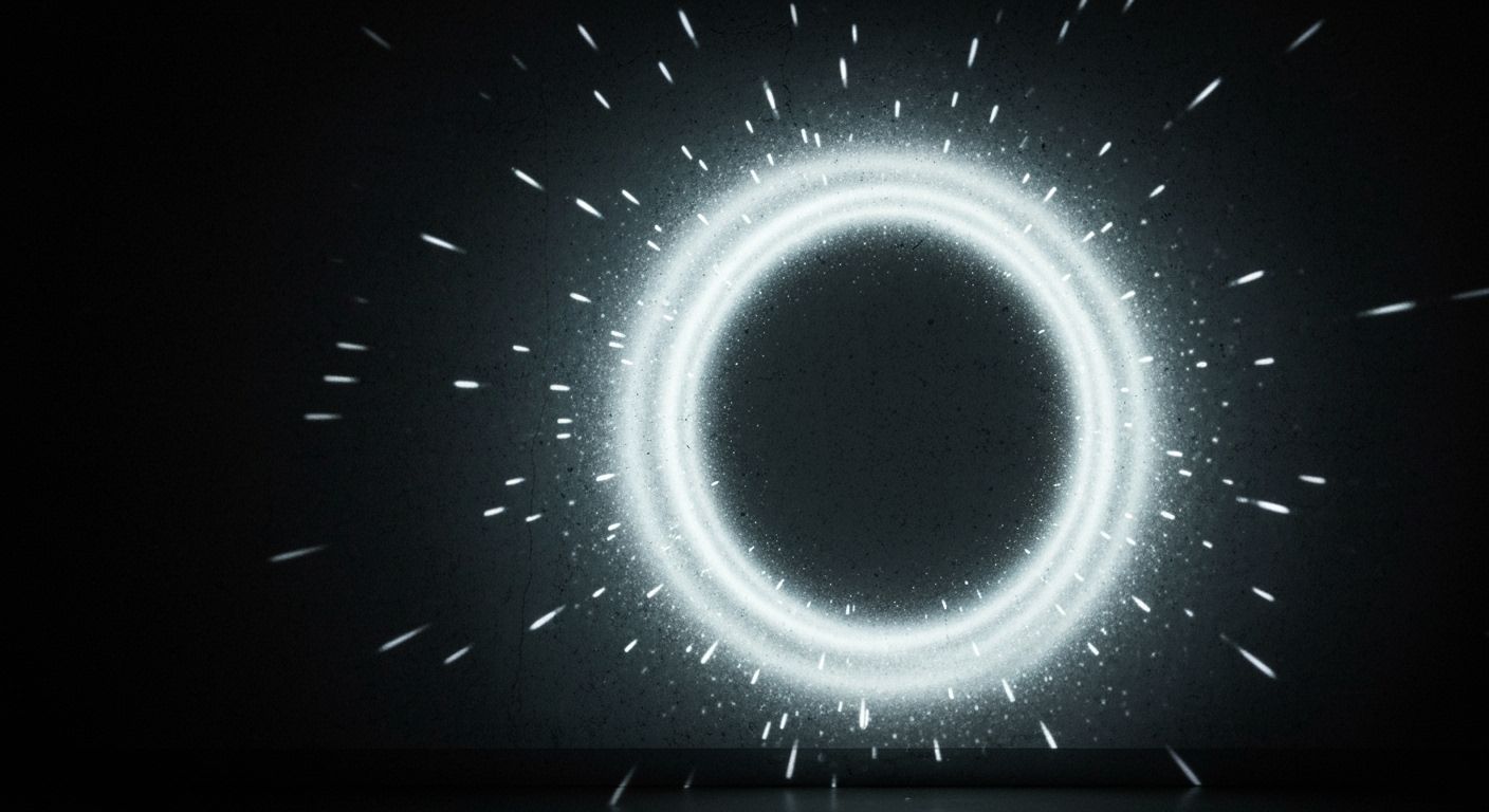 Ethereal Dust Tunnel Projection on Textured Wall