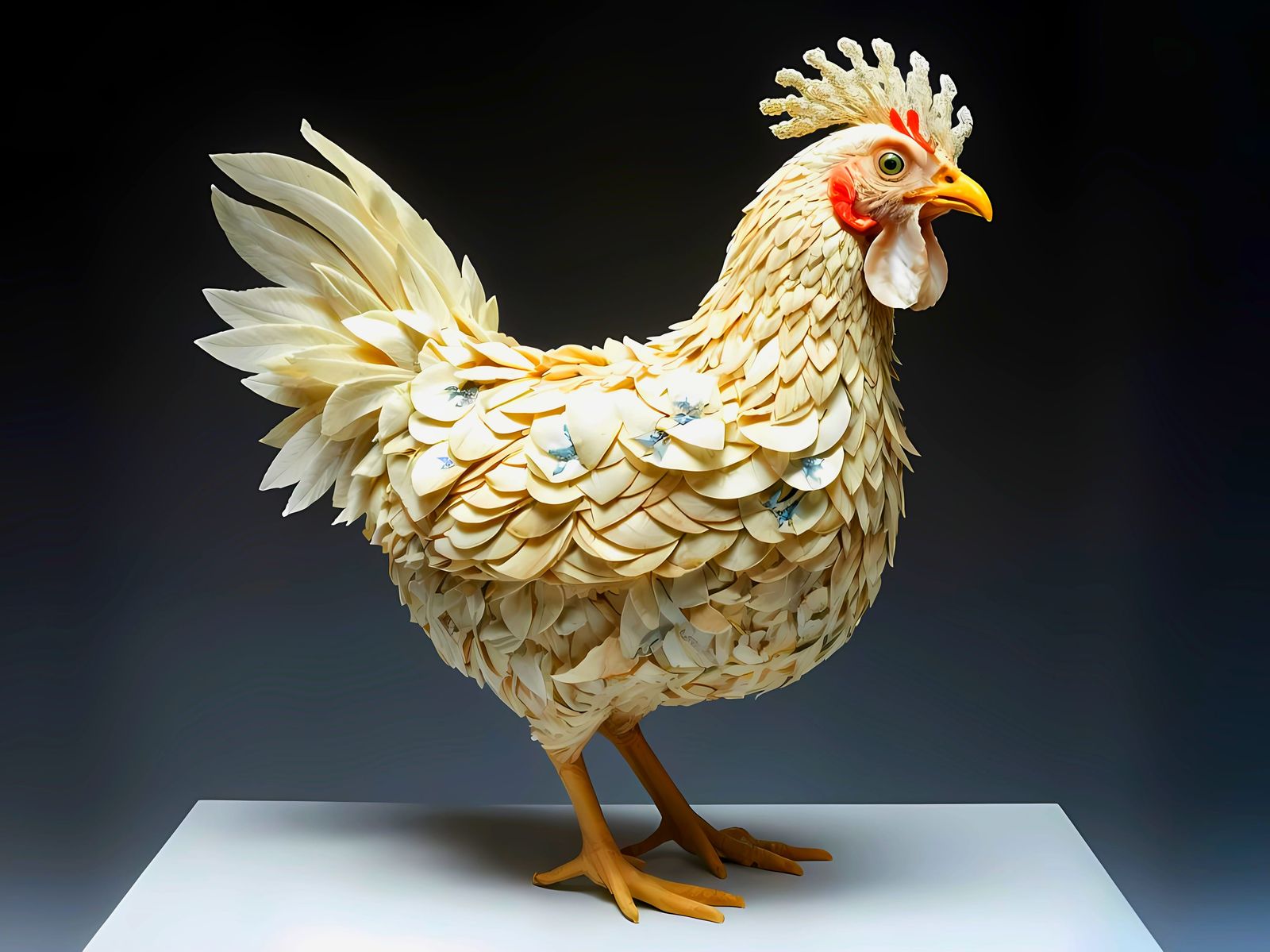 Chicken Made of Fish Flakes: A Unique Creation