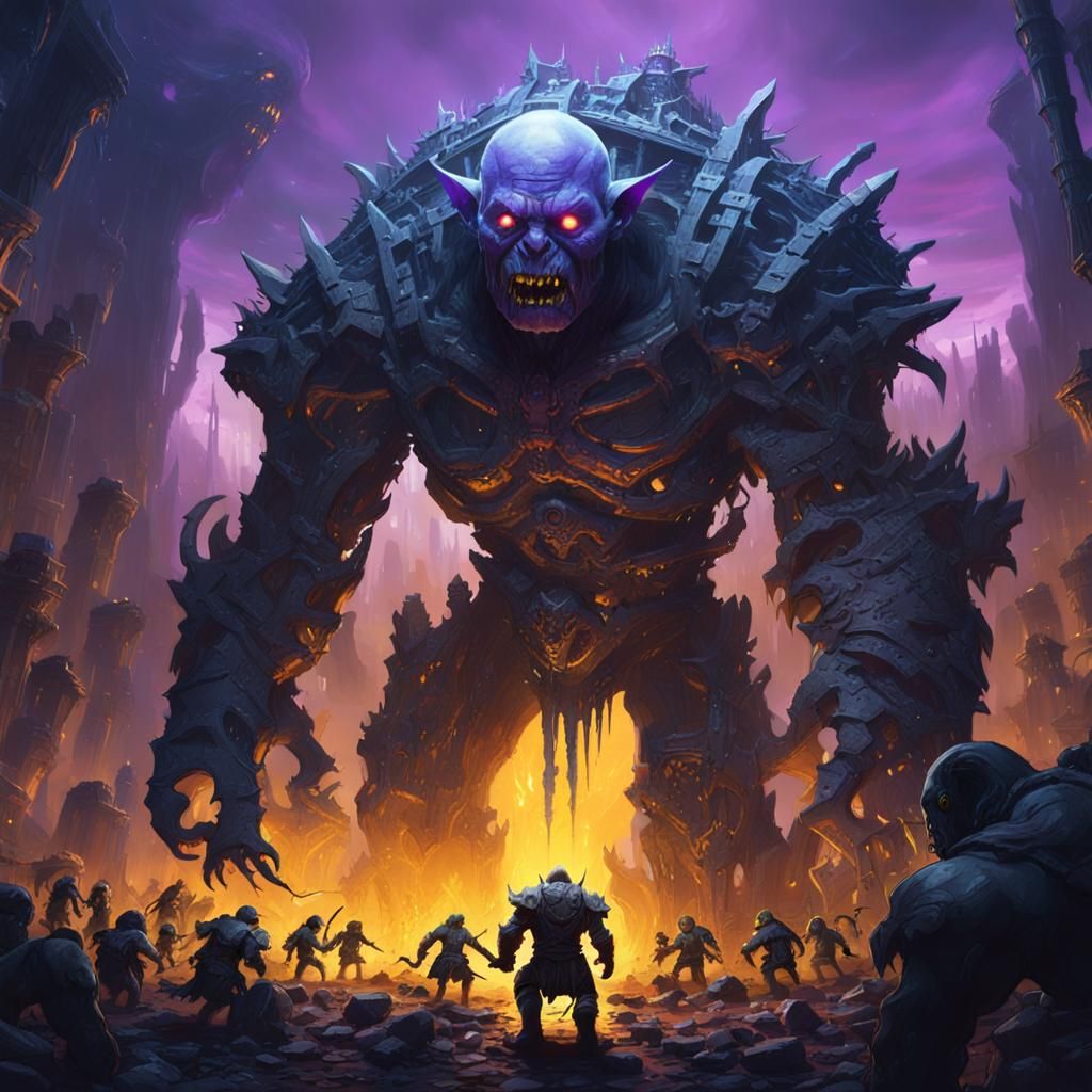 Fantasy Cyborg Horde in Dystopian Ruins