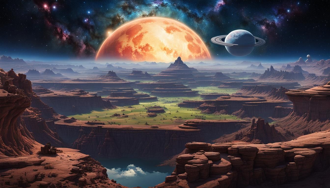 Most Wonderful Galactic View: AI Generated Image