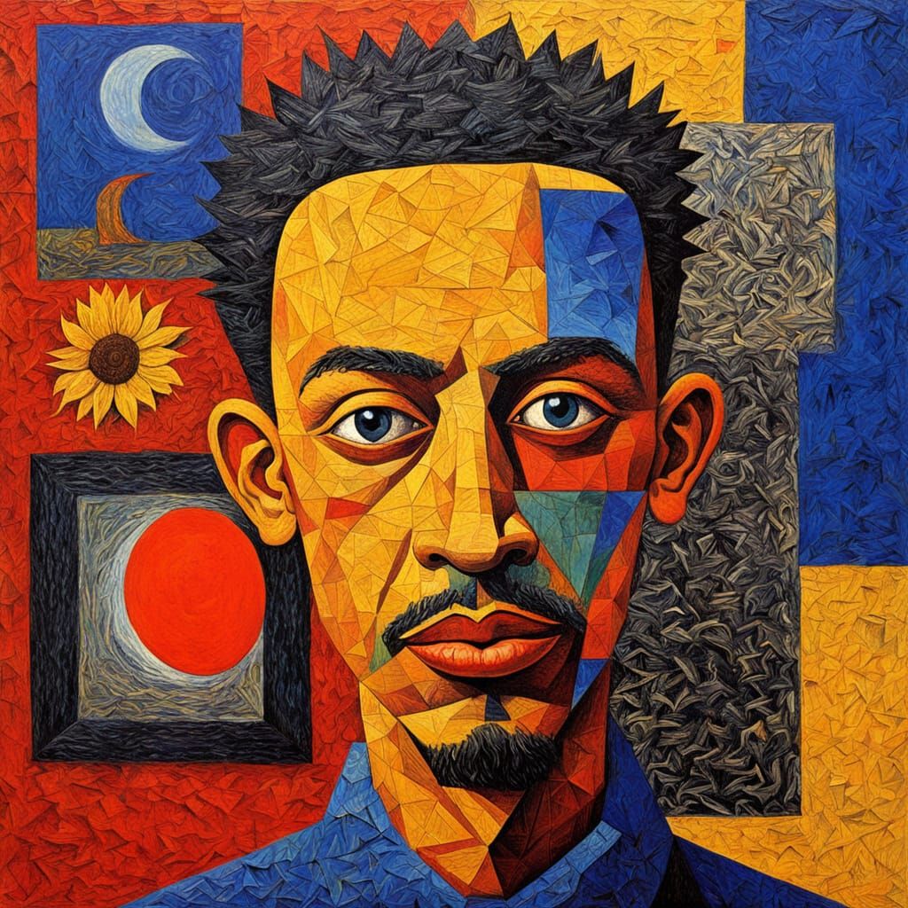 Vibrant Surrealist Landscape in Textured Oil Paint