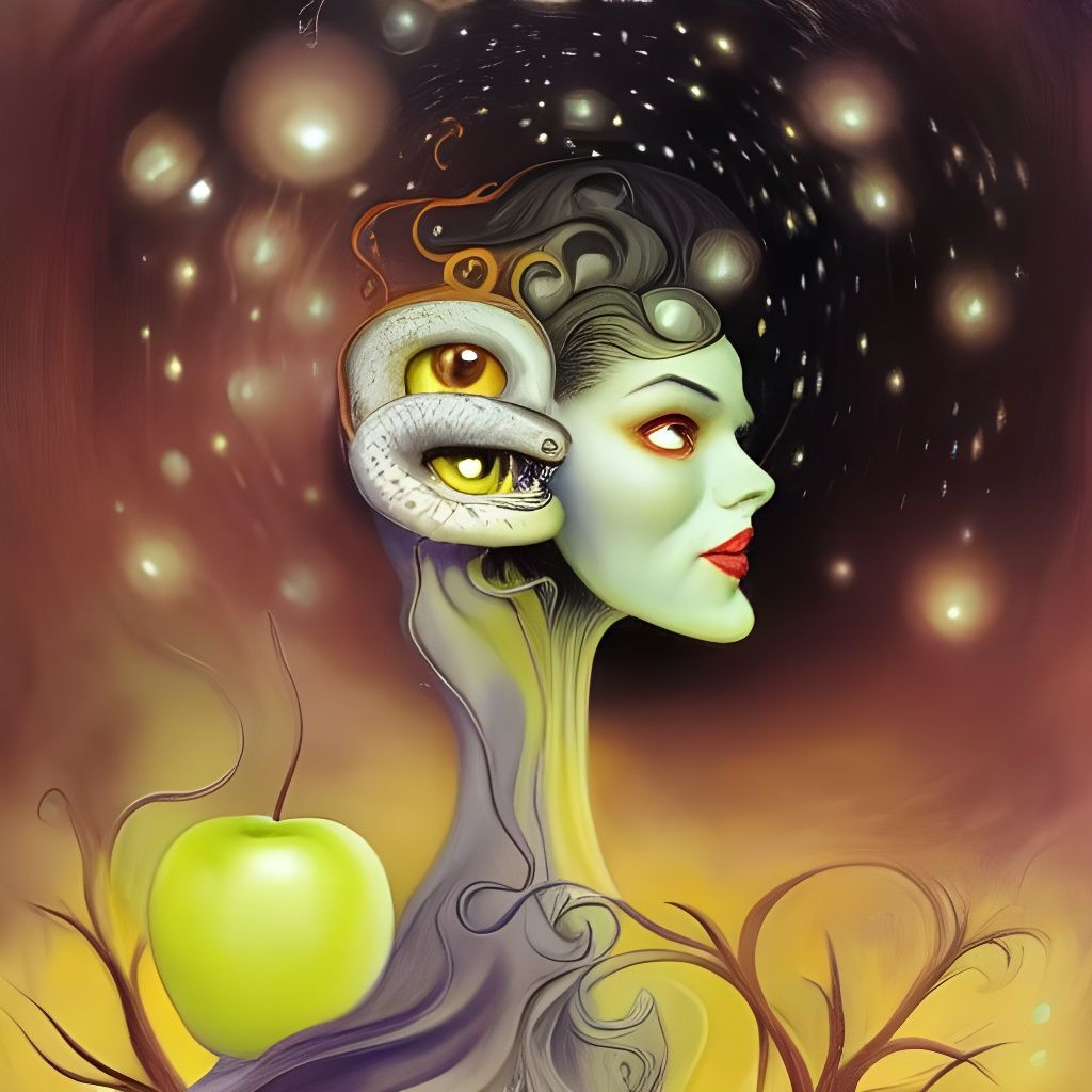 Zombie Forest Fairy in Surreal Horror Style