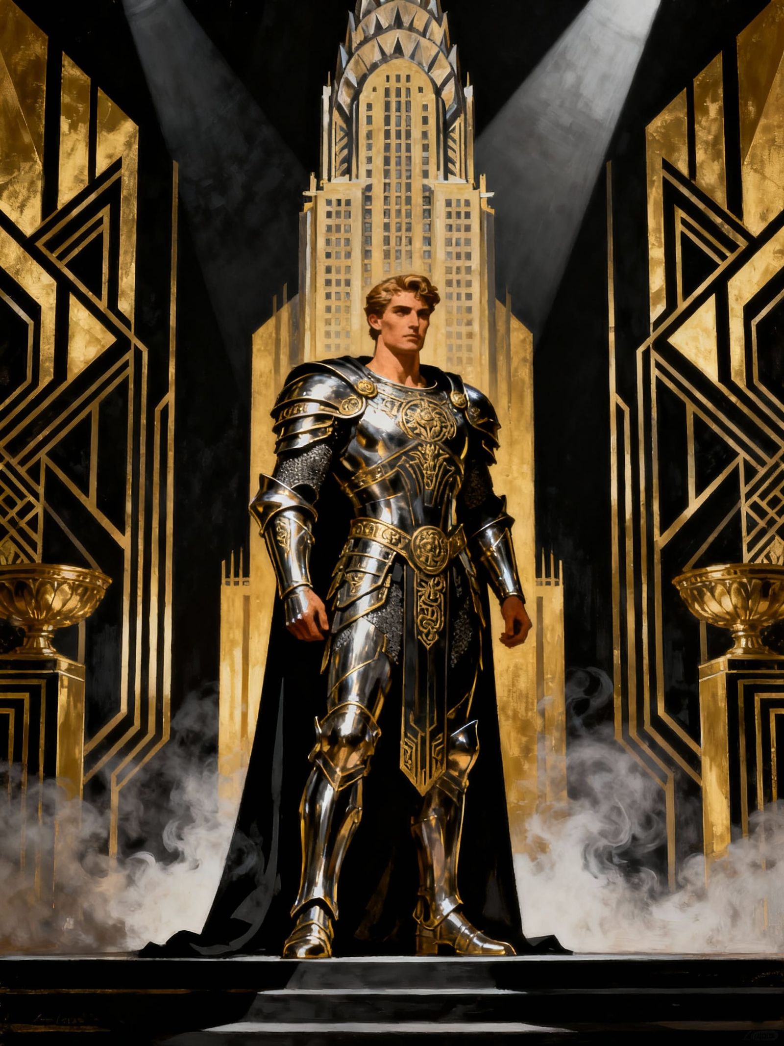 Supernatural Warrior in Art Deco Armor