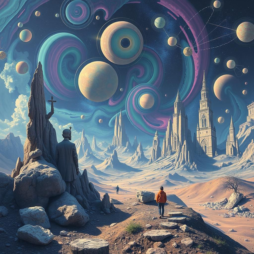 Vibrant Surreal Psychedelic Dreamscape