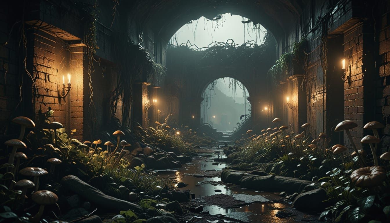 Gritty Catacombs in Post-Apocalyptic Realm