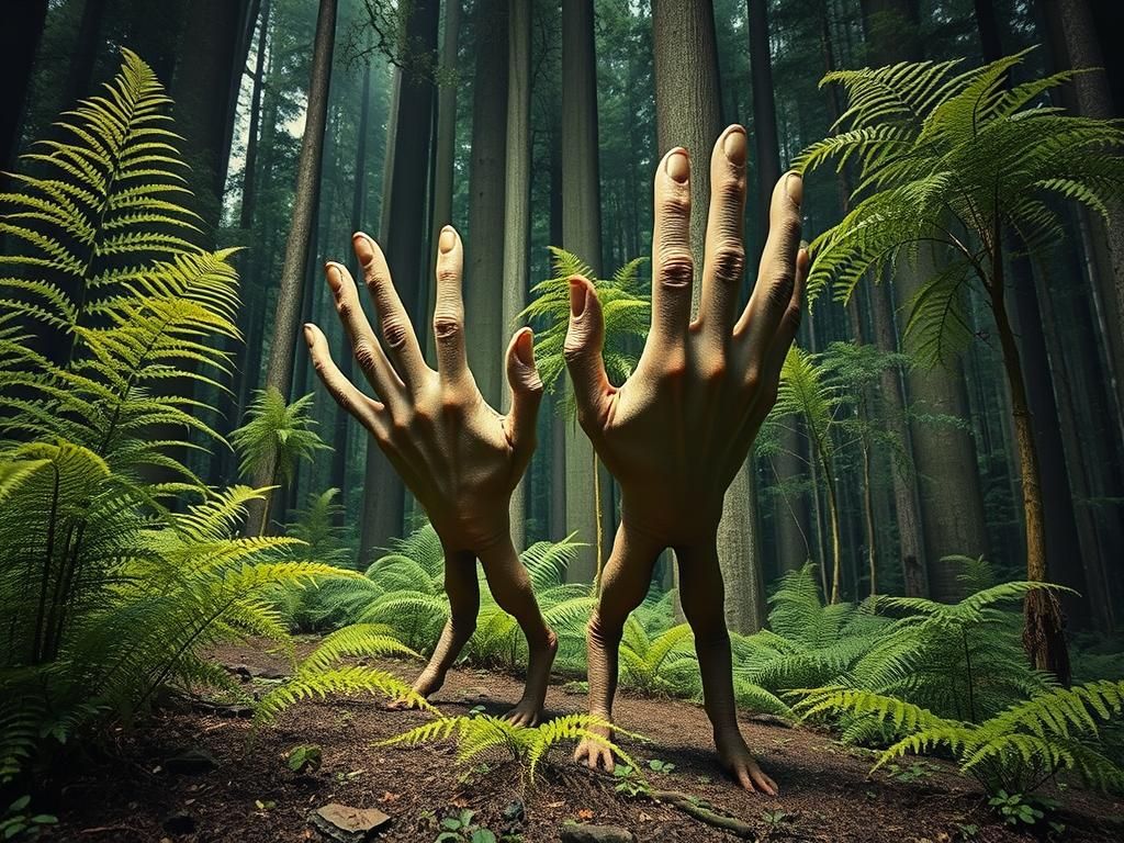 Grotesque Multi-Fingered Hands Walk Earth: Surreal Photograp...