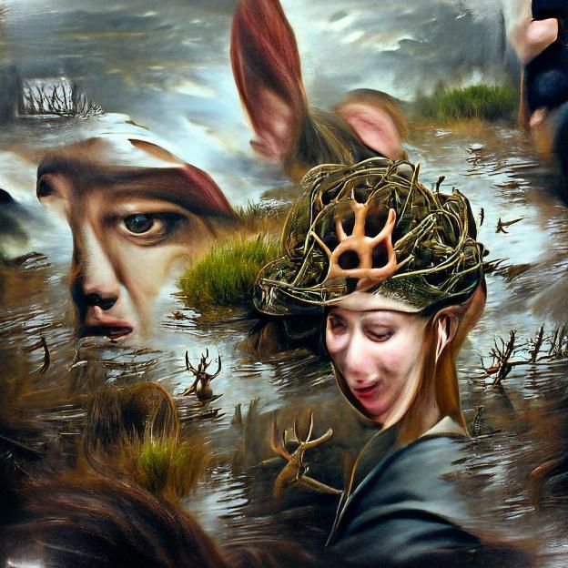 Illustration of a Bog Witch