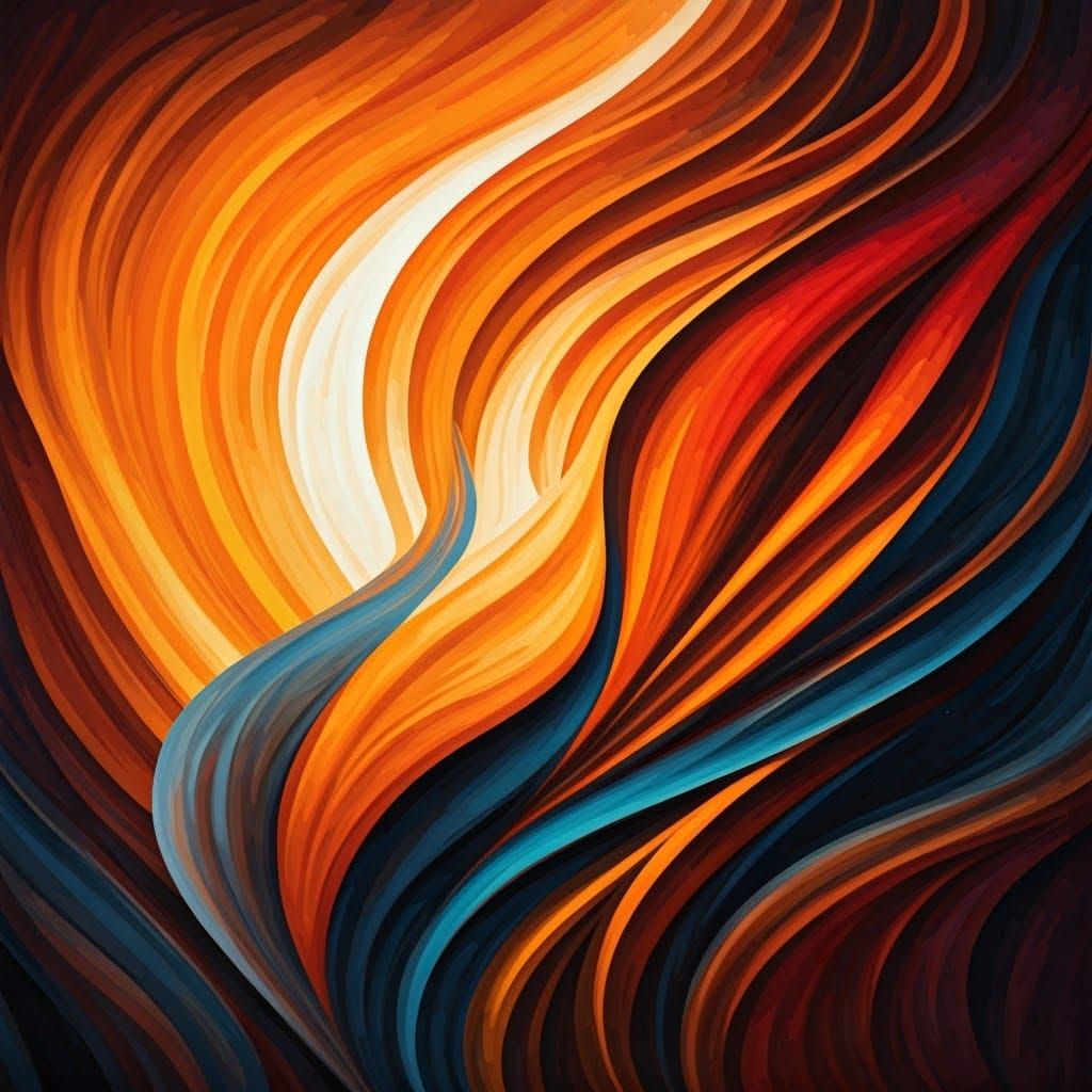 Vibrant Abstract Art in Dynamic Motion