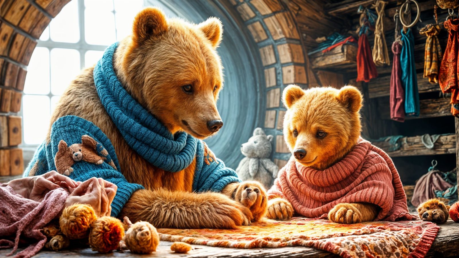 Bears Sewing in Arctic Workshop, Concept Art