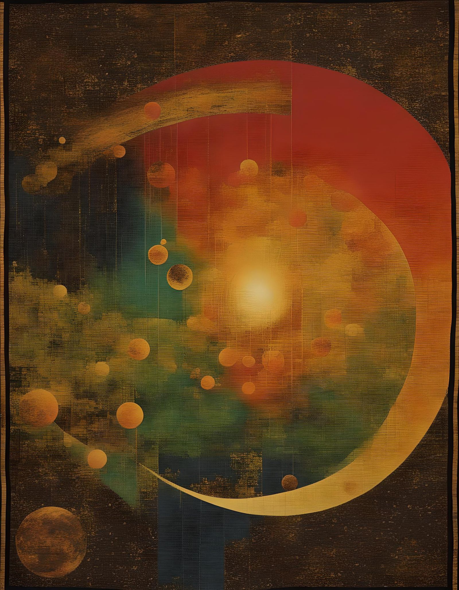 Stardust Tapestry: A Color-Photogram of Imaginary Beings