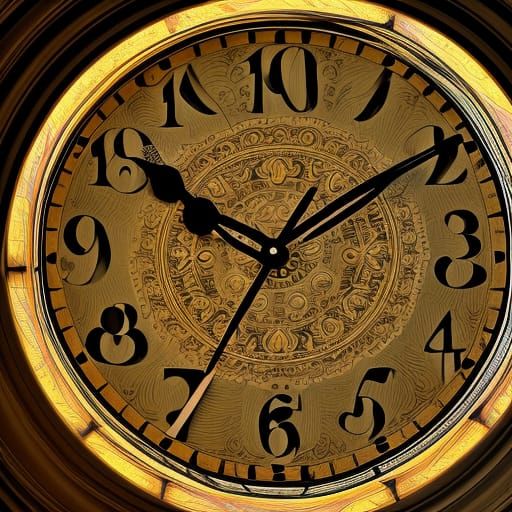 Hyperrealistic Clock Face in High Definition