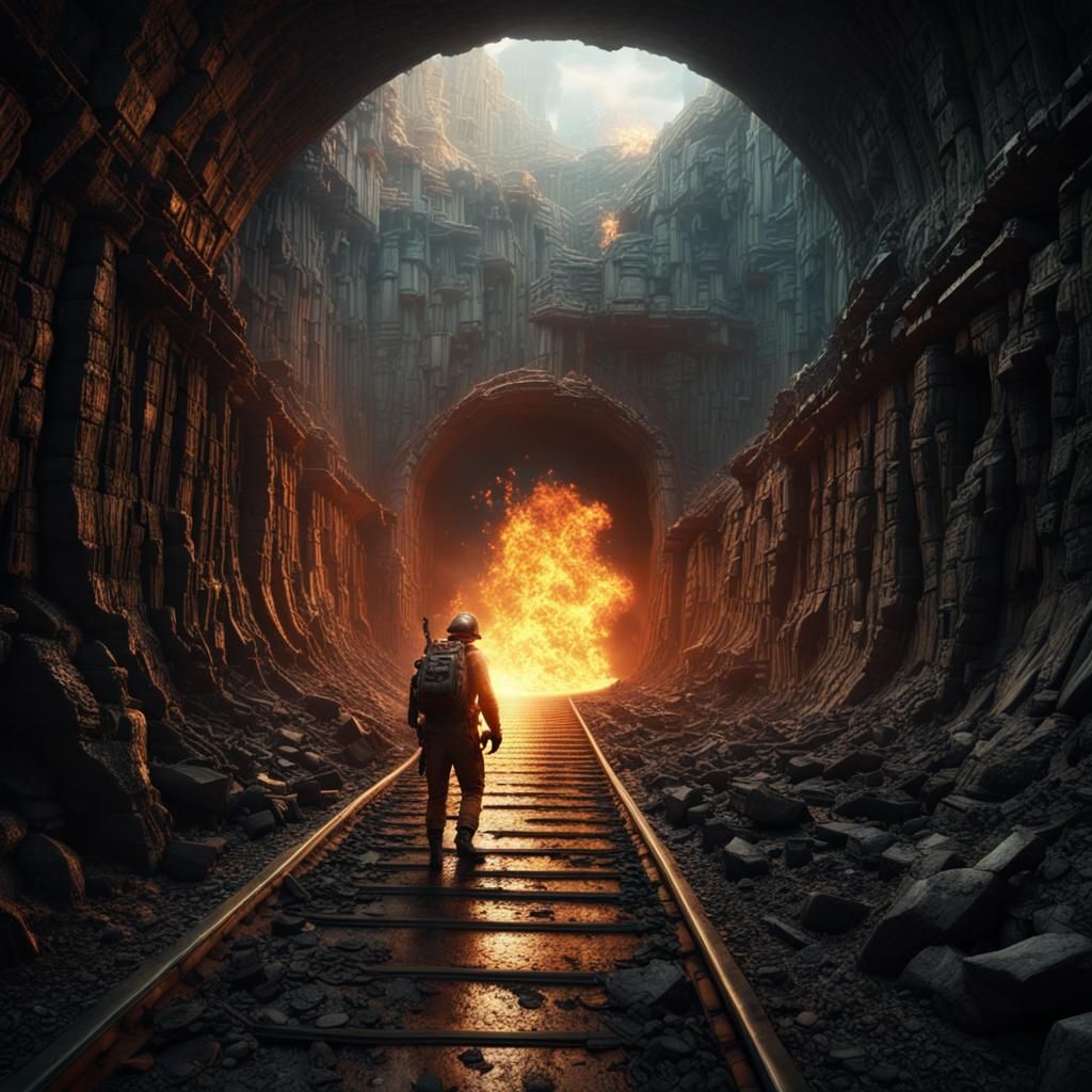 Tunnel's End: A Flamethrower in Digital Matte Painting