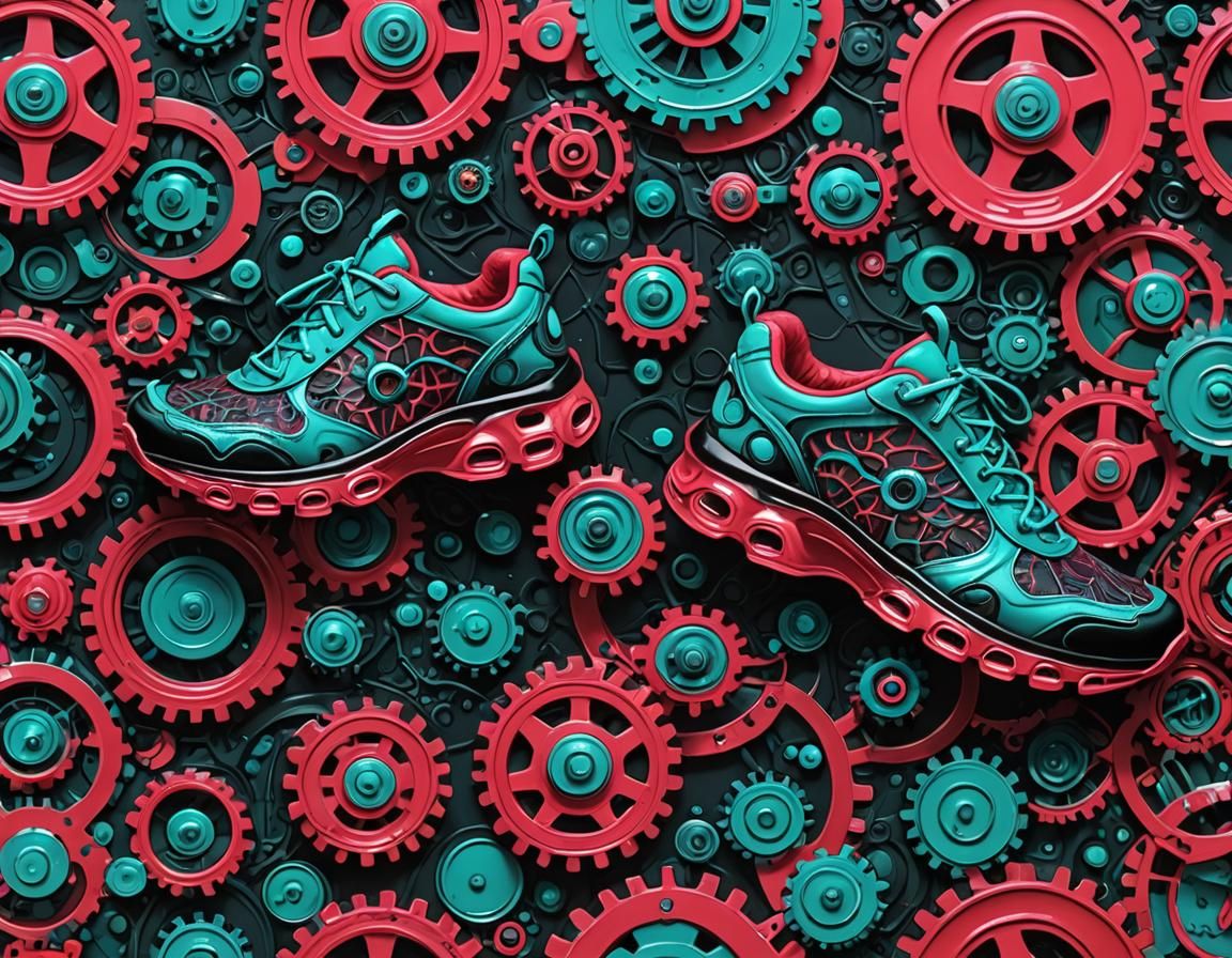 Psychedelic Ripples in Subconscious with Neon Vertebrates