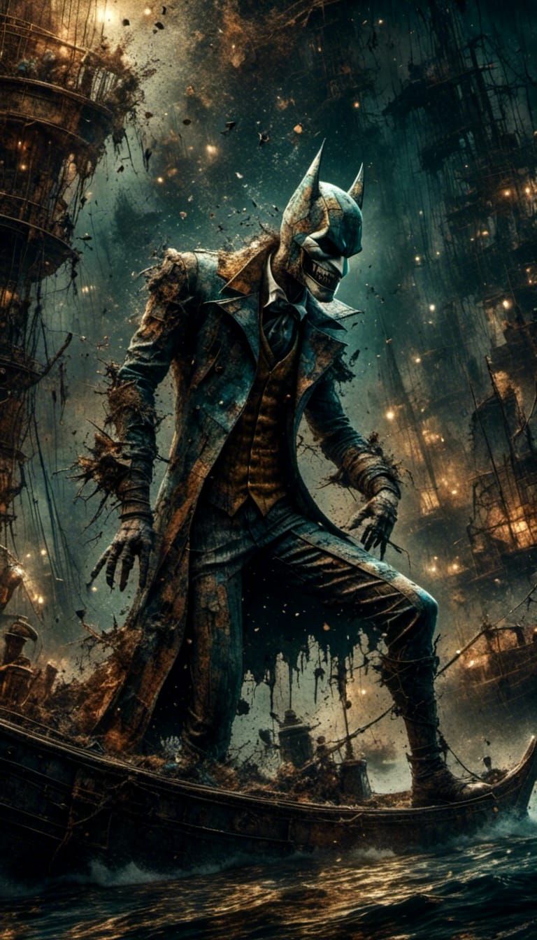 Archaic Batman vs Joker at the Docks