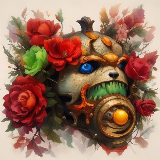 Ominous Tinkerbell in Alcohol Ink and Oil Paint