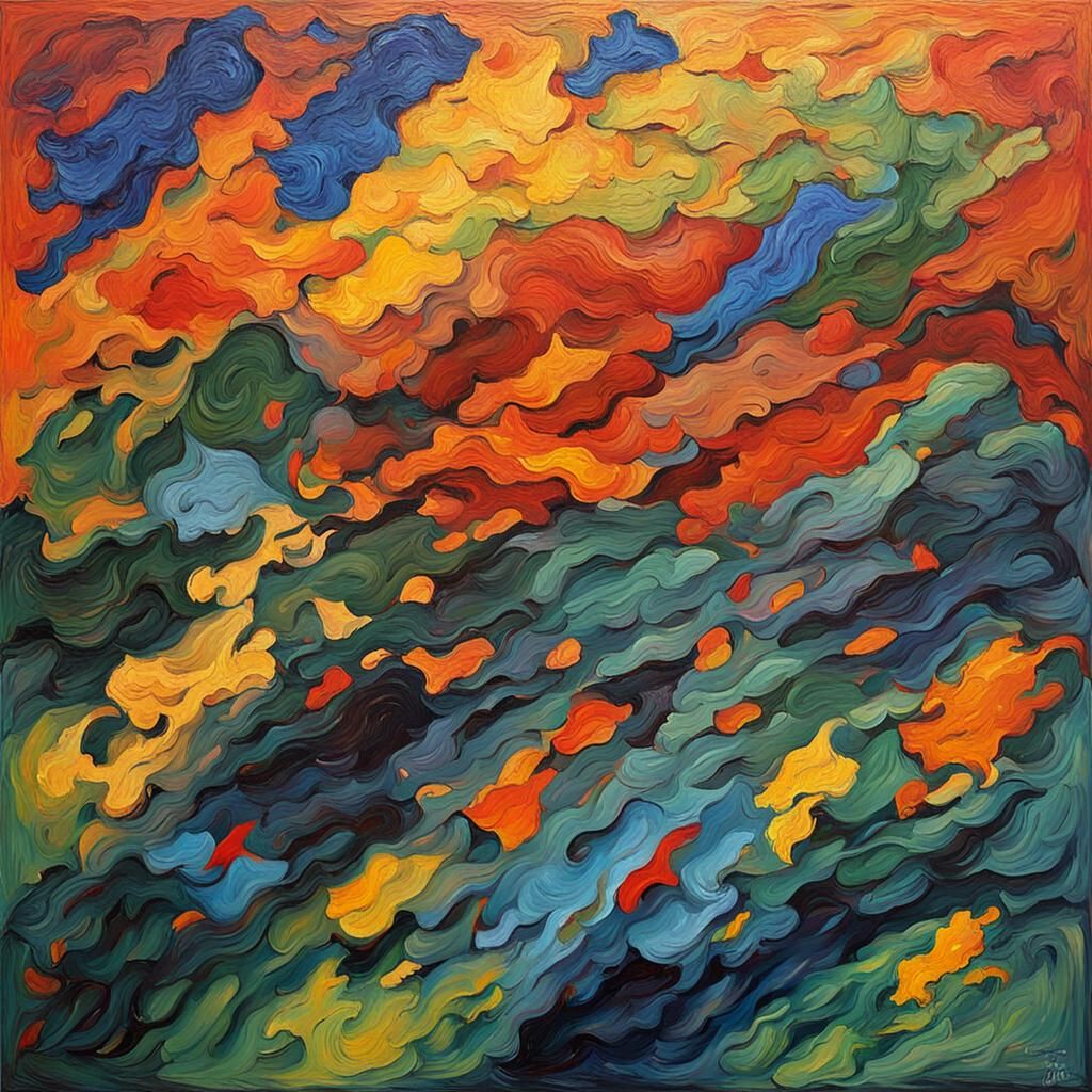 Expressionist Oil Painting of Mockery from Power