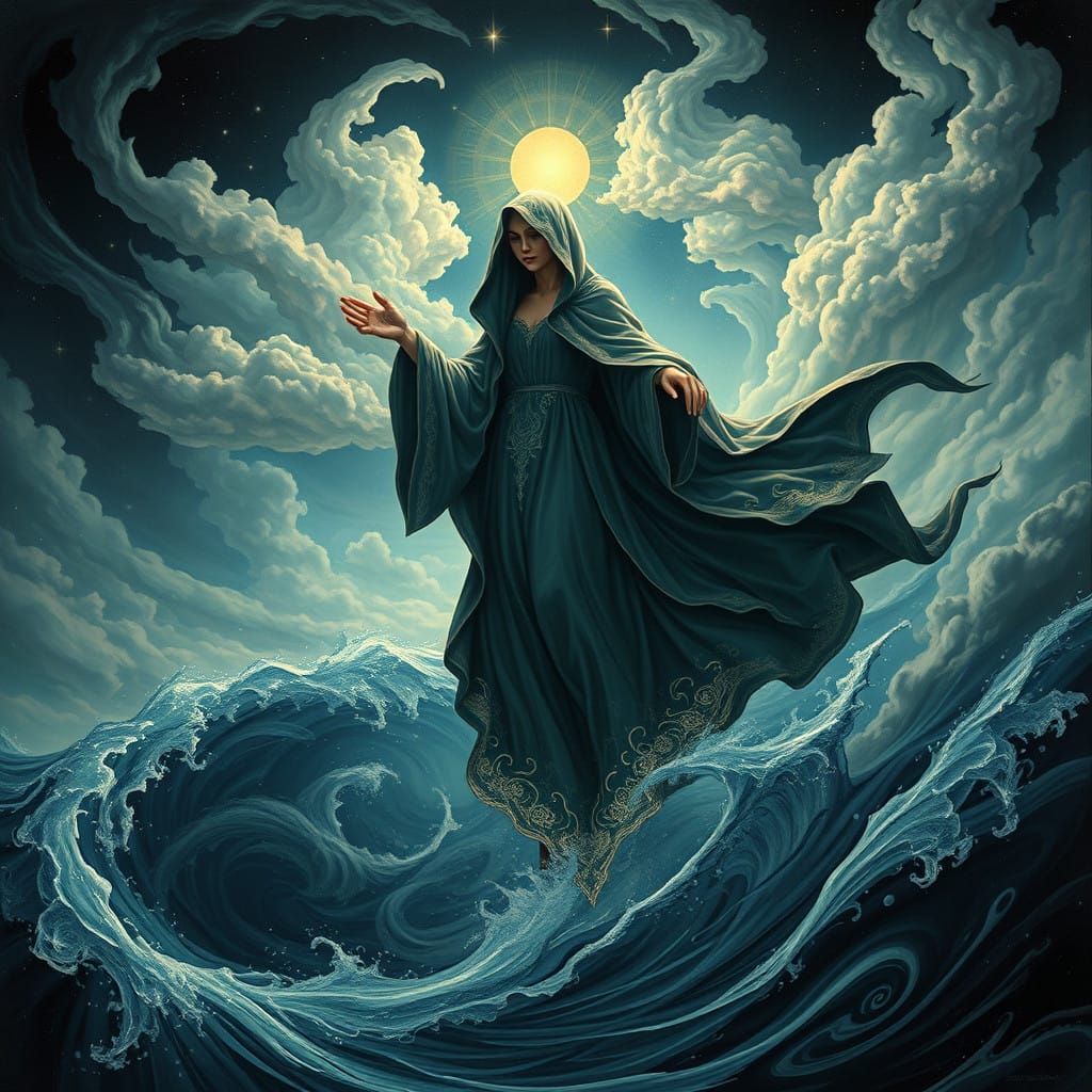 Mystical Prophetess in Celestial Descent