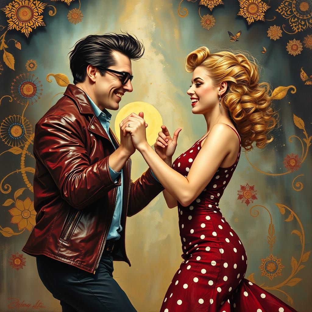 Ethereal Dance in Art Nouveau Style