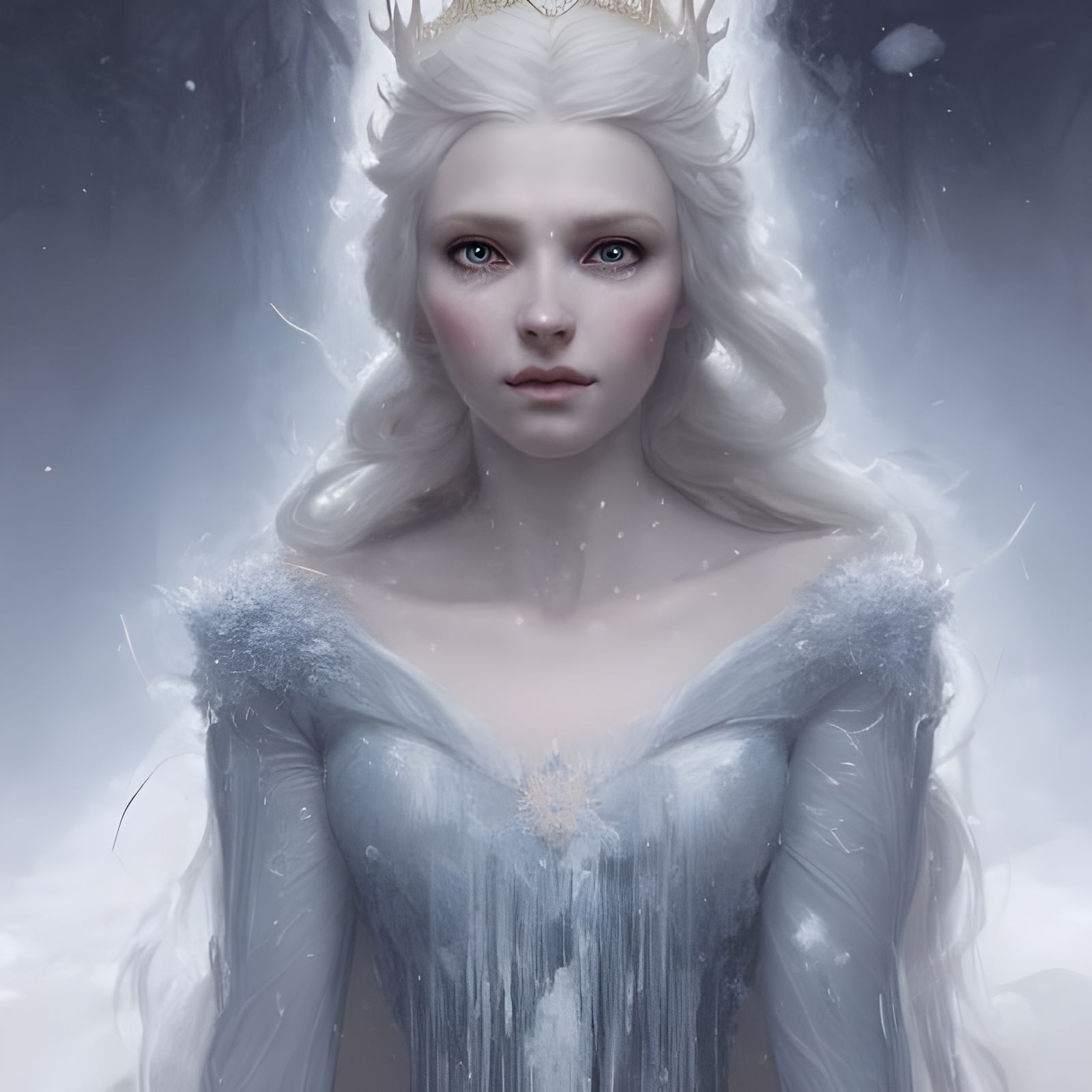 Portrait of the snow frost princess