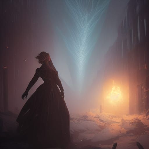 Ice Smoke: Dark Fantasy Concept Art in 8K