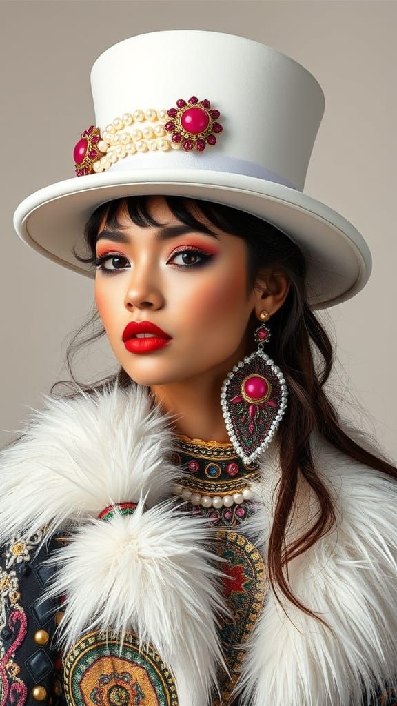 Cyberpunk Bohemian Fashion Portrait of a Woman