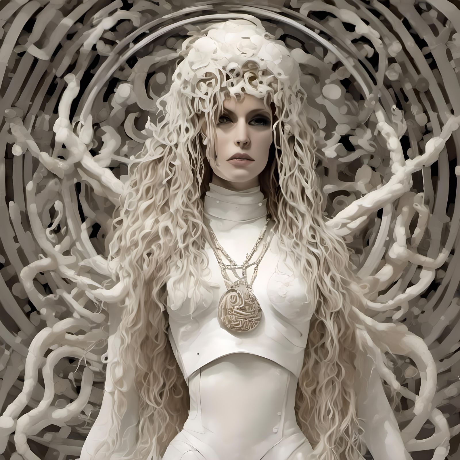 Futuristic Athena: A Fierce Goddess of War