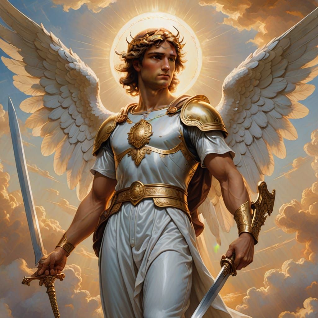 Angelic Guardian in Divine Light