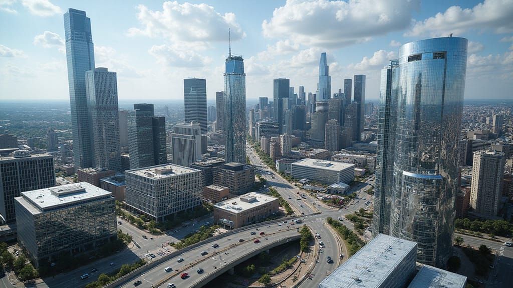 Cyberpunk Metropolis in Perfect Chrome