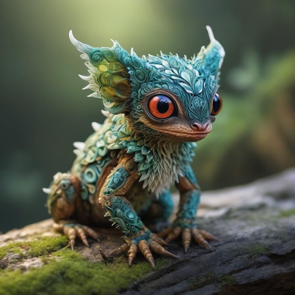 Adorable Never-Seen Fantasy Creature in Nature