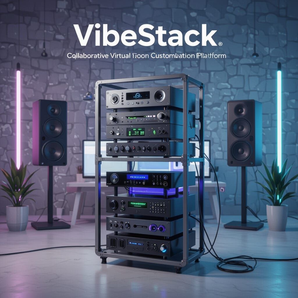 Futuristic Speaker Rack Assembly for VibeStack Platform