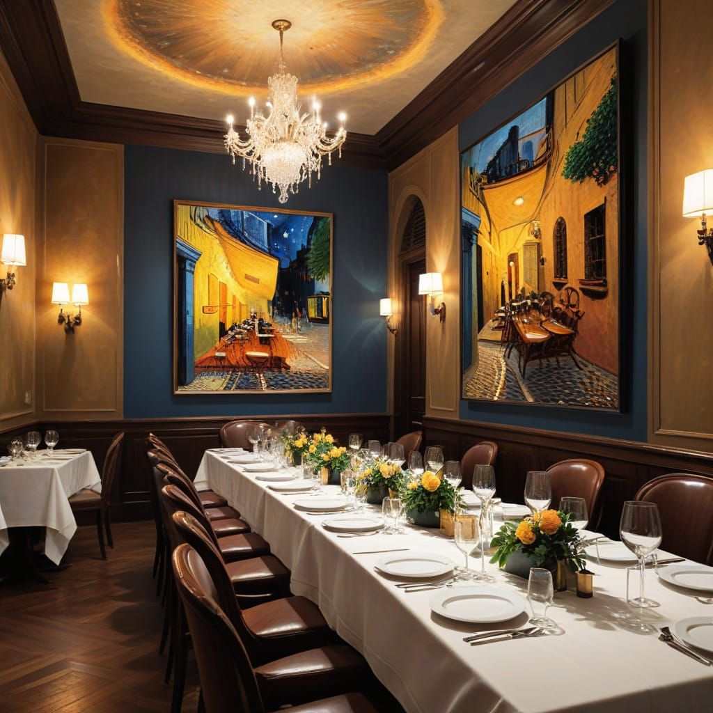 Futuristic Italian Eatery in Vibrant Fauvist Colors