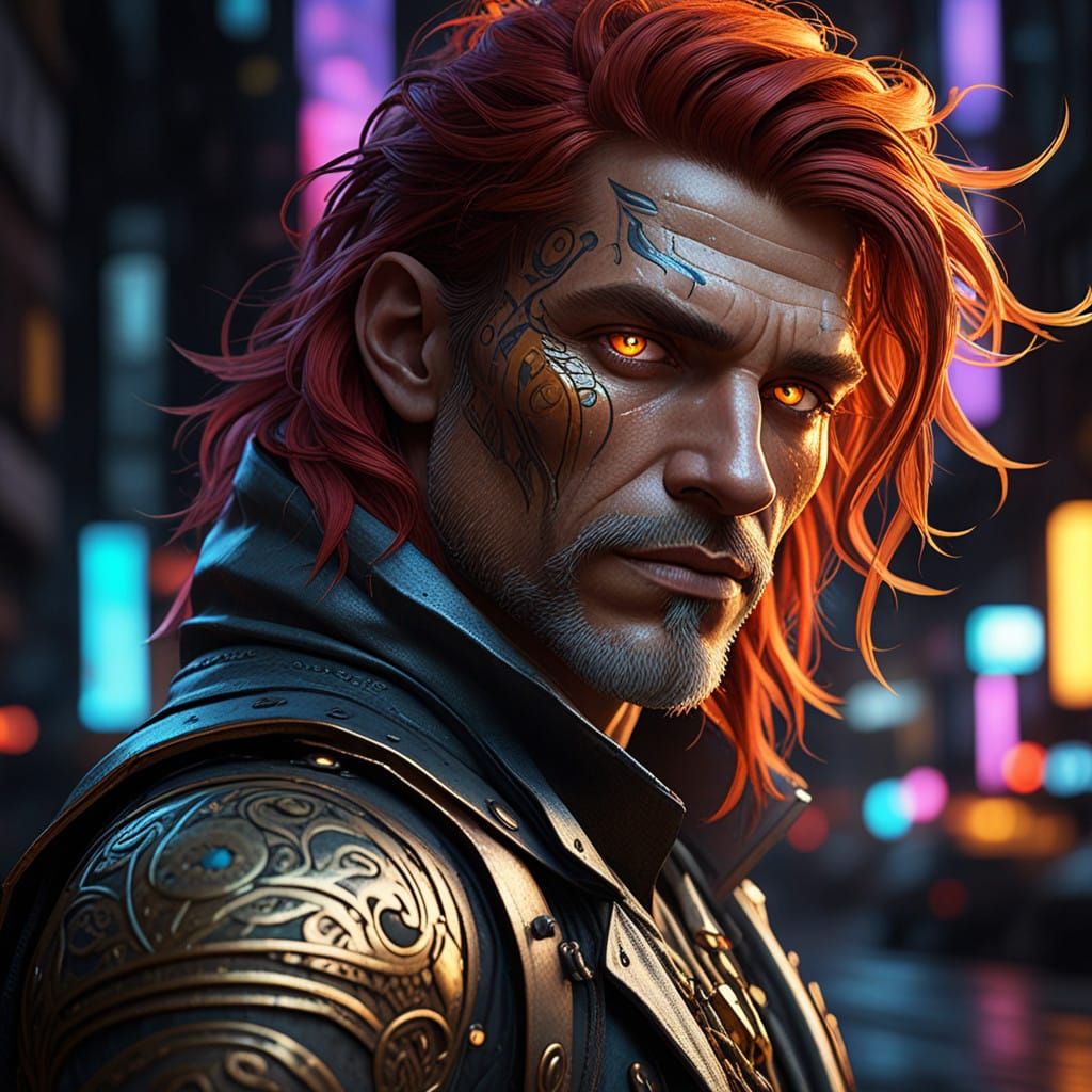 Cyberpunk Fae Amidst Neon Dreams