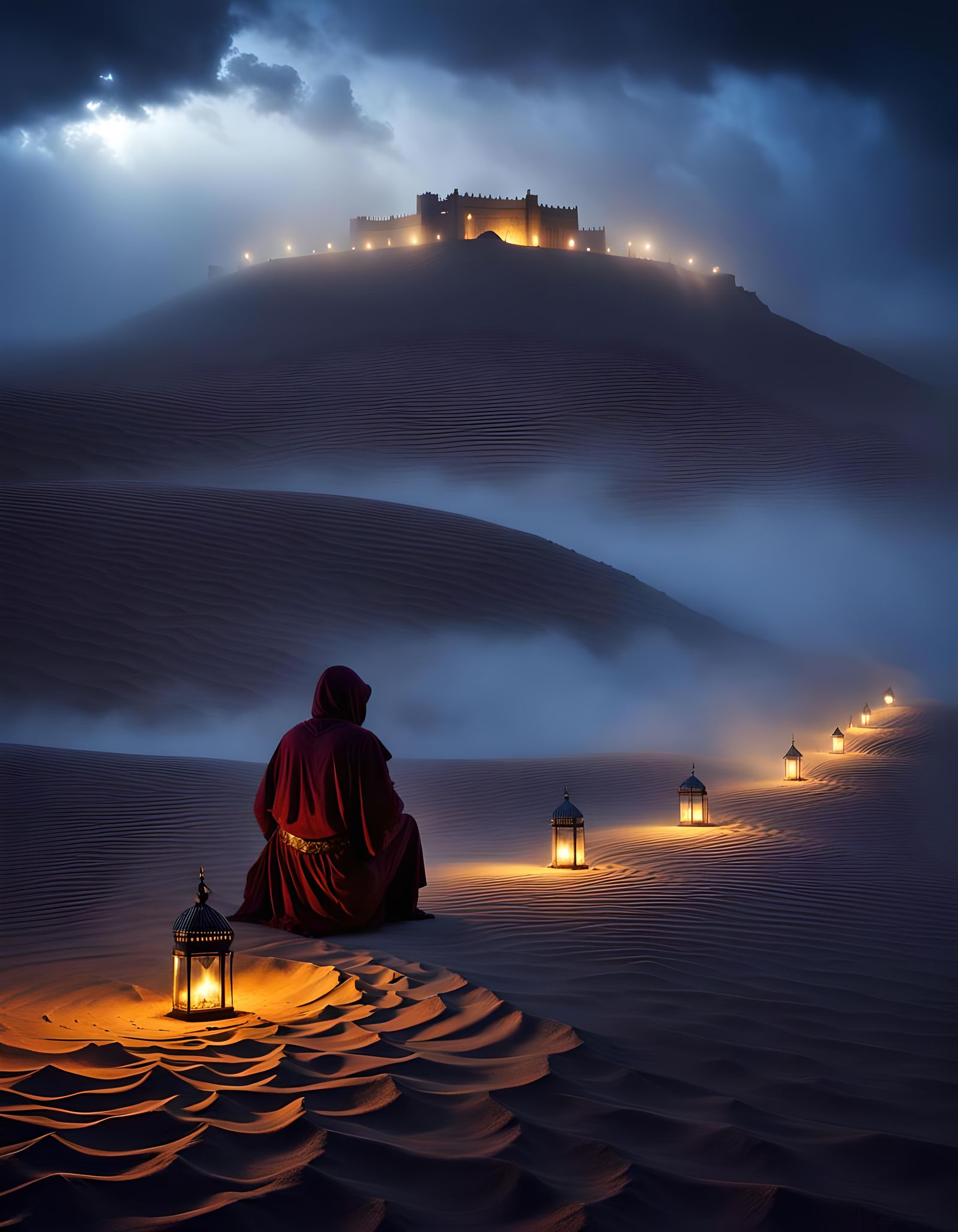 Ali Baba and the Forty Thieves in Dreamy Desert