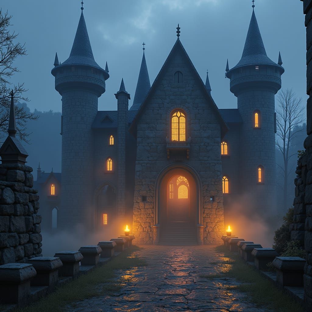 Gru in Shrek's Swamp: A Matte Painting