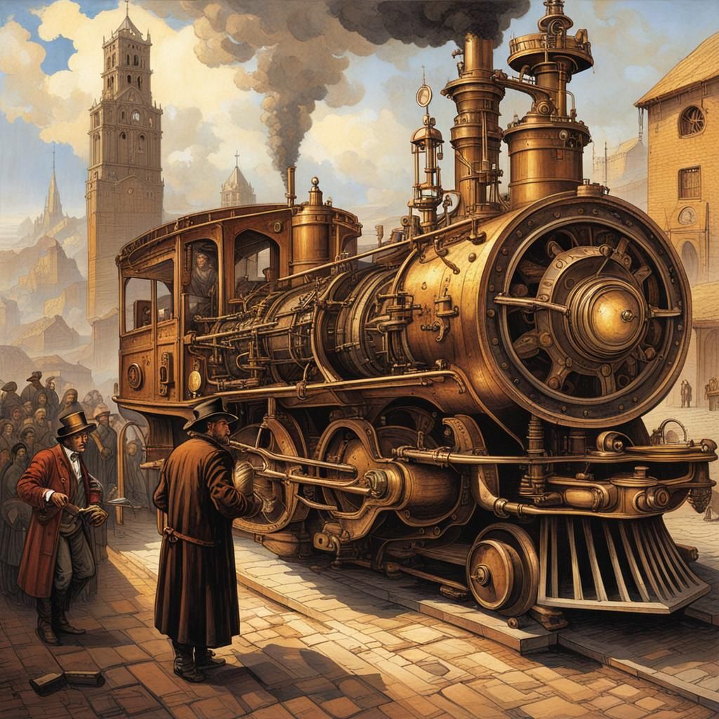 Columbus's Steampunk Arrival in the New World