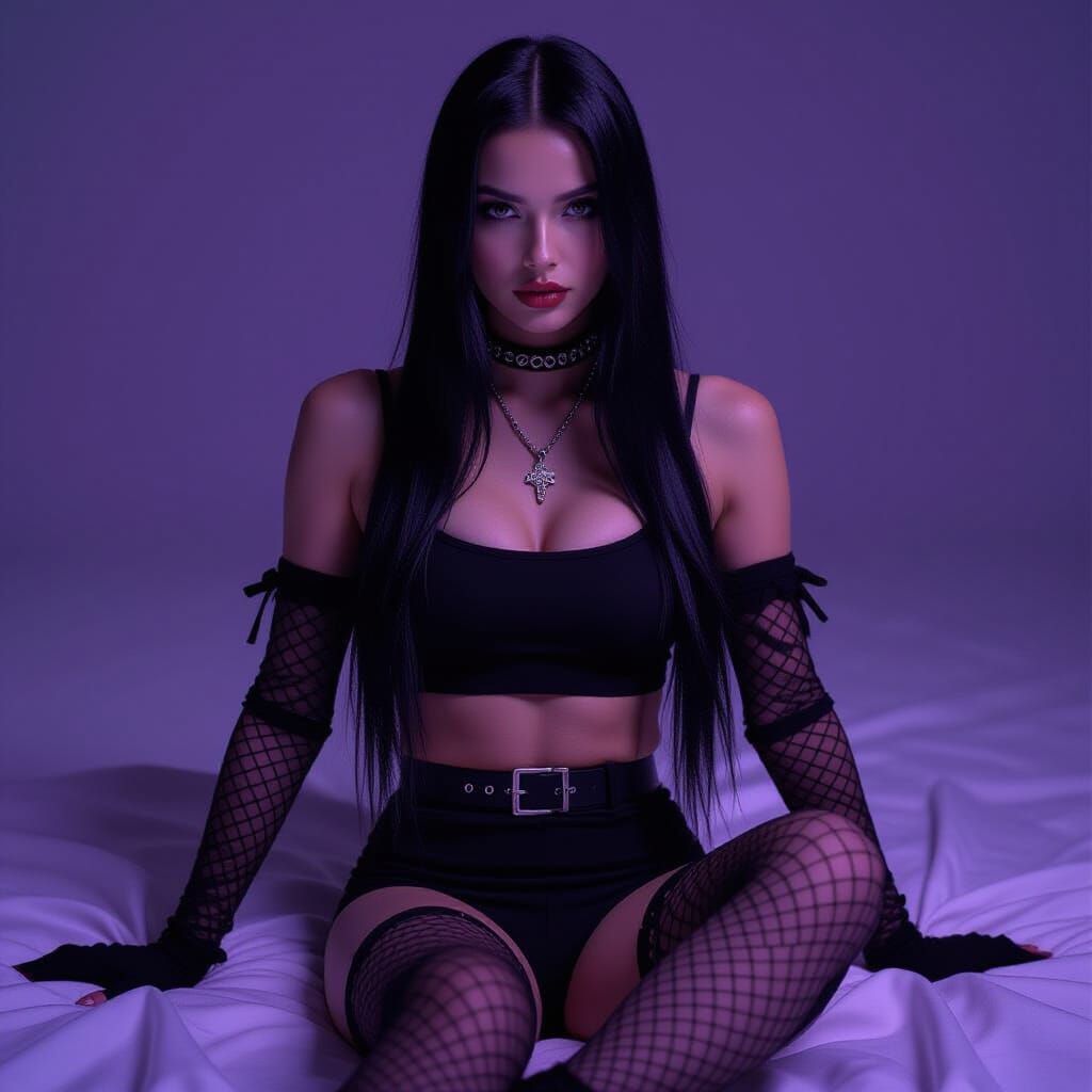 Gothic Portrait with Dramatic Lighting