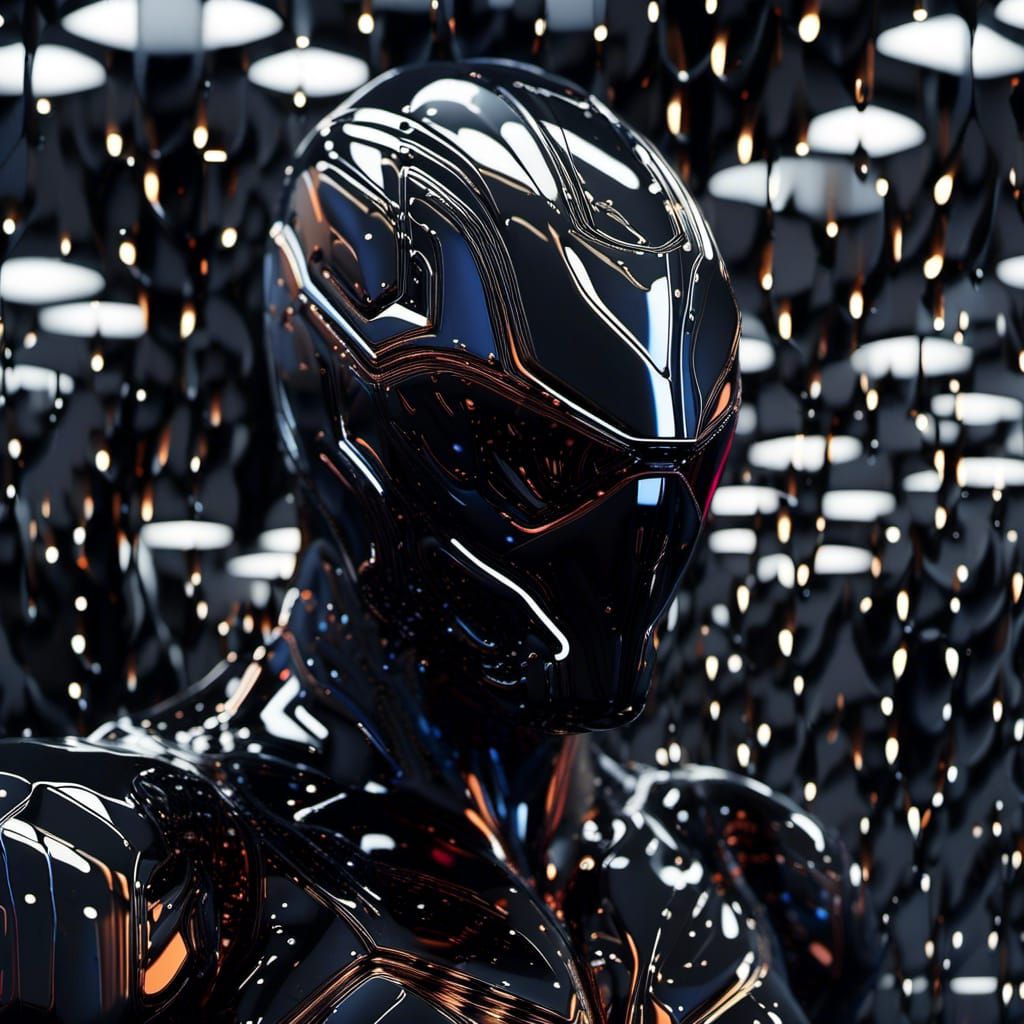 Bear Double Exposure in Shattered Ink Glass