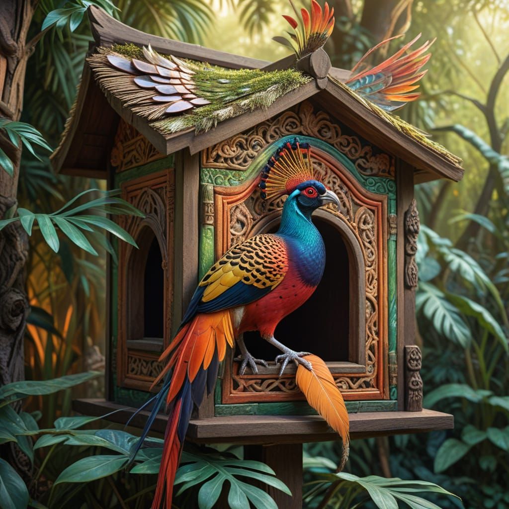 Siamese Fireback Pheasant by Thai Spirit House