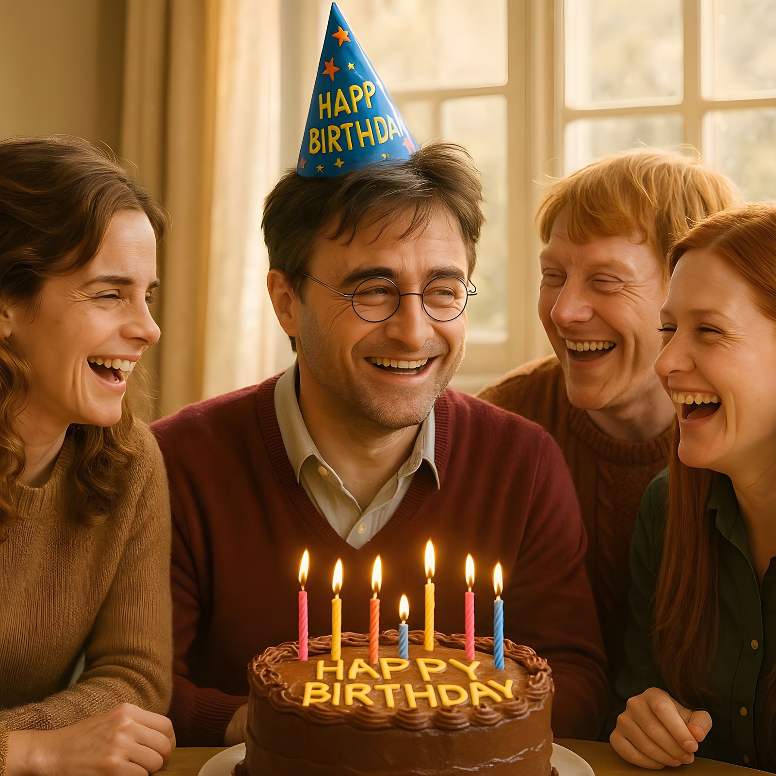 Harry Potter's CGI Birthday Celebration with Friends