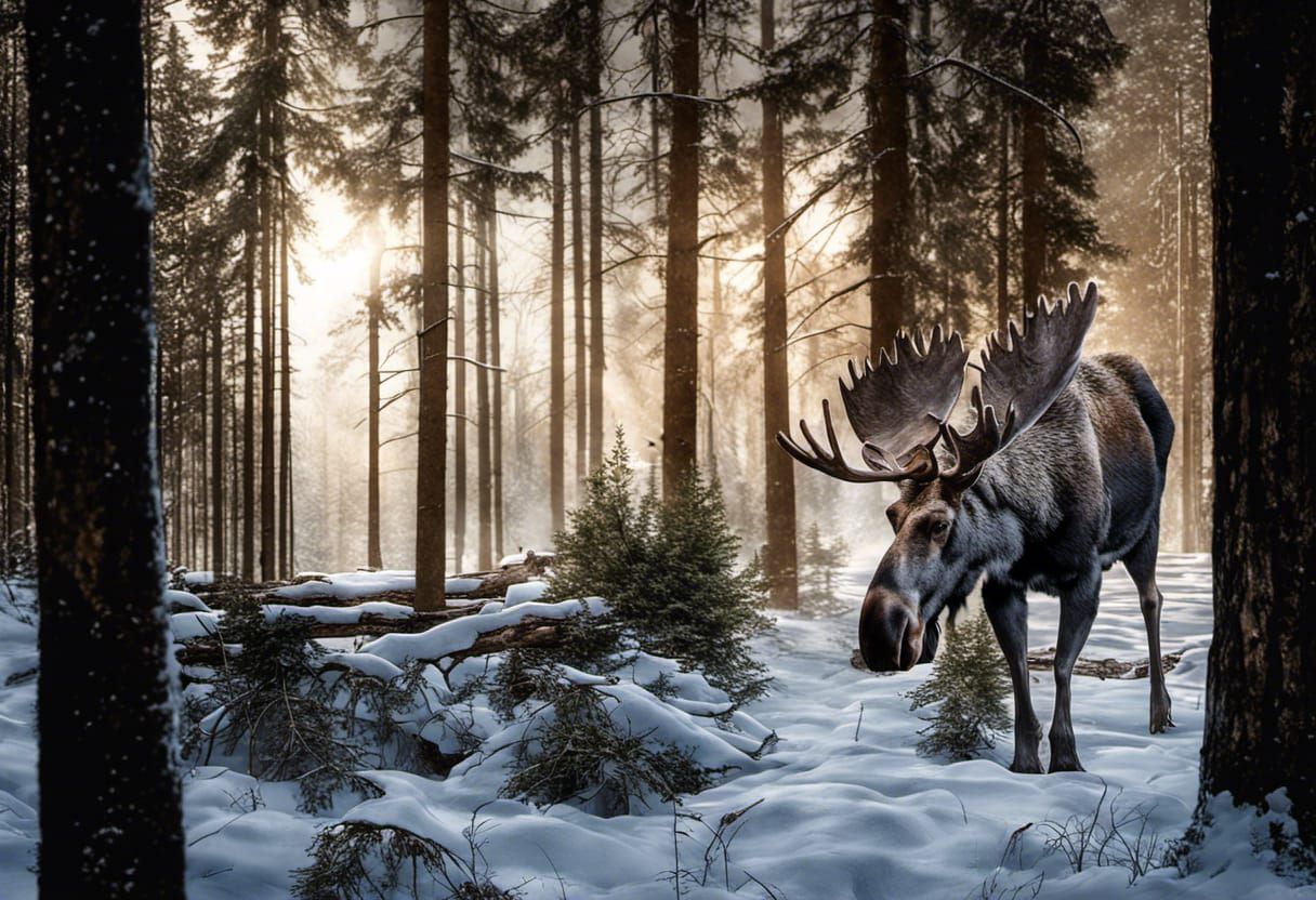 Morning in the Canadian Boreal Forest