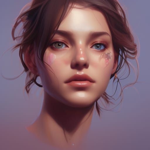 Sunshine Portrait in Hyperdetailed Art Nouveau Style