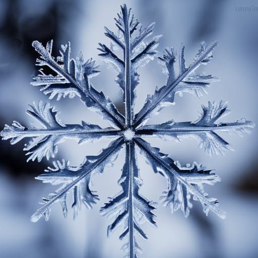 Macro Photograph of a Delicate Snowflake