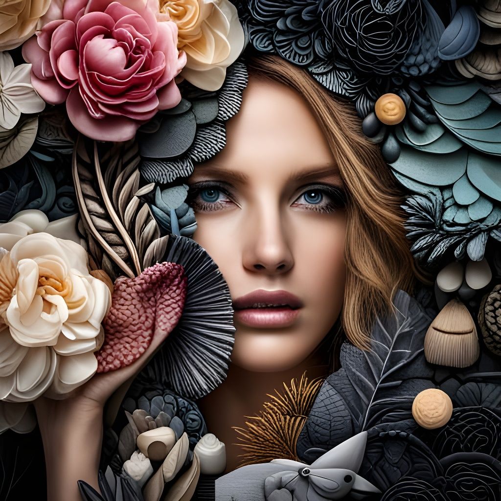 Fantastic Collage Art with Intricate Details