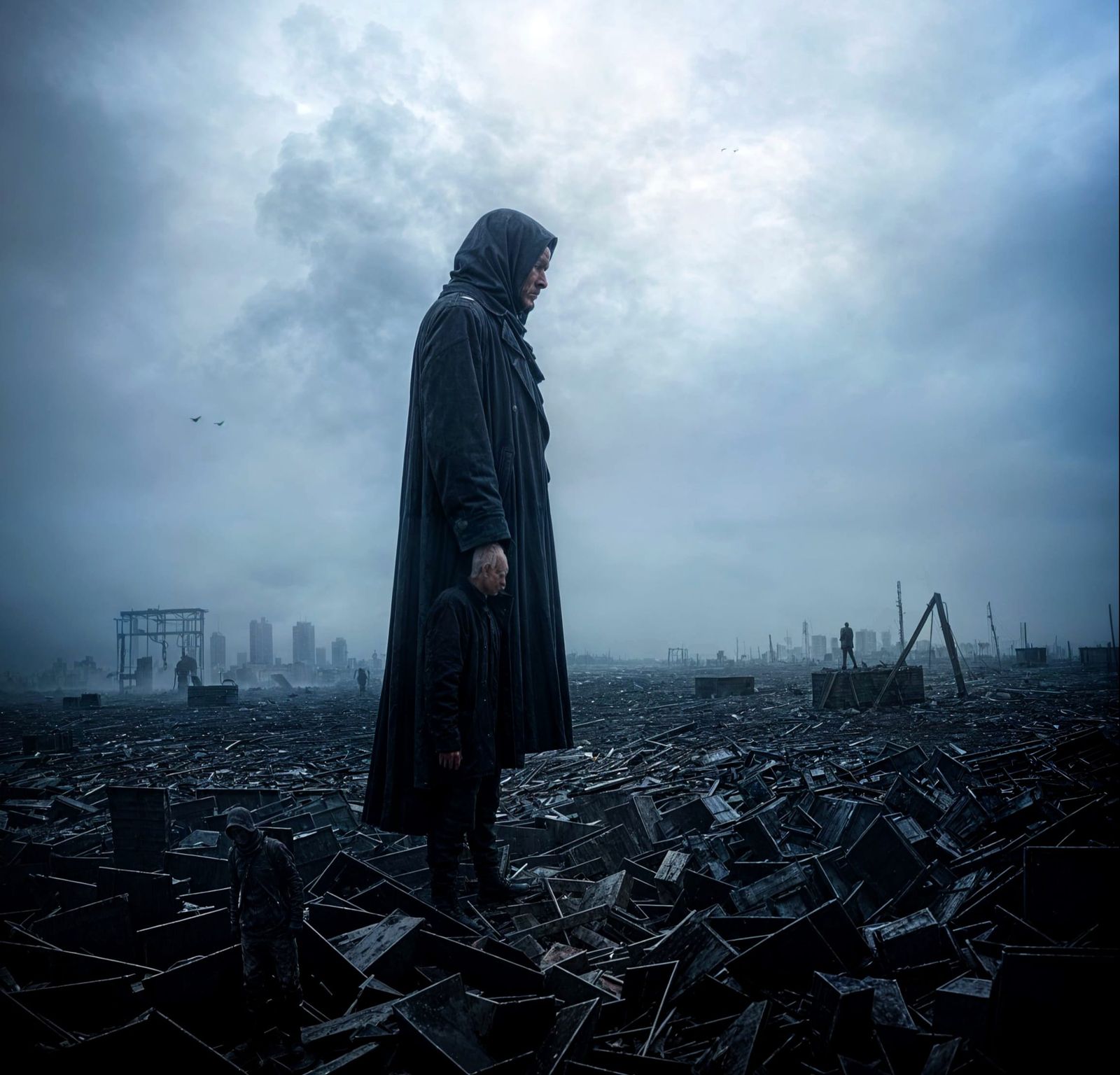 Dark Apocalyptic Landscape in German Expressionist Style