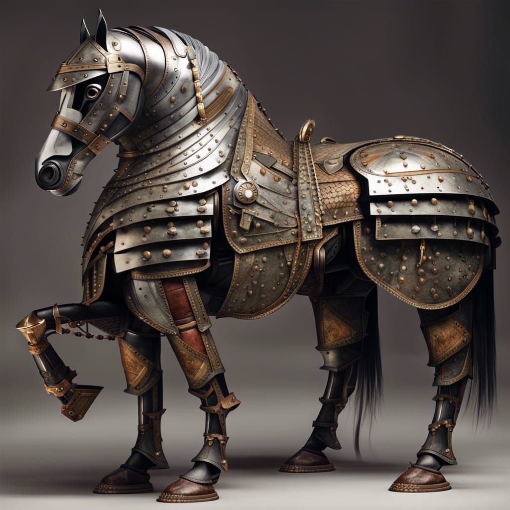 Armored Warhorse Ready for Battle