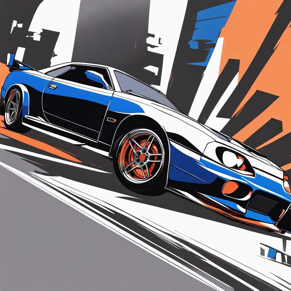 Fast and Furious Car in Detailed Matte Painting